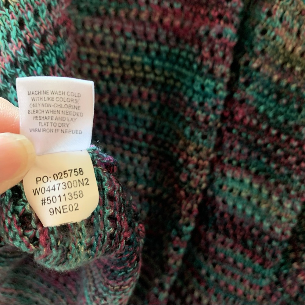 🎉HP!🎉 New Directions Multi color Crochet Soft Stretchy Sweater Size 3X - Picture 5 of 7